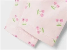 Små kirsebær med ansigter printet på lyserøde capri leggings fra Name It 13228154 ballerina cherries 